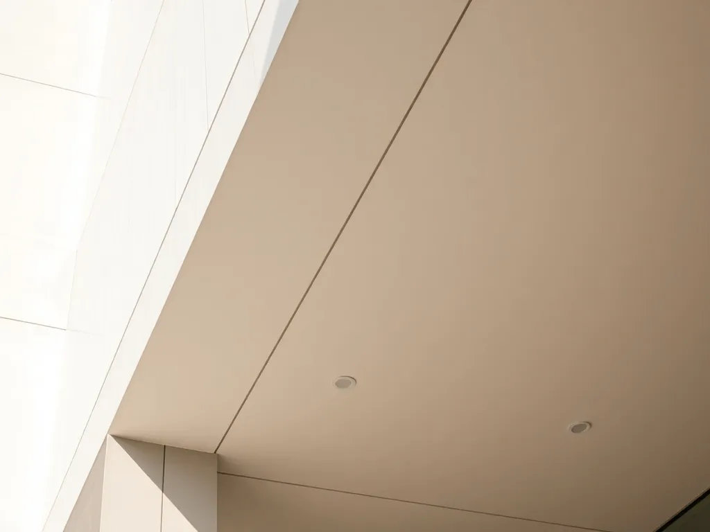 A minimalist, clean architectural detail of a modern Canadia